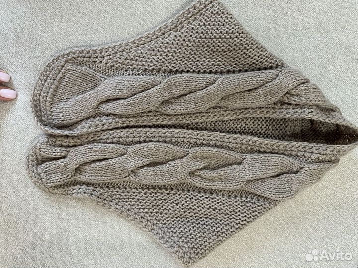 Вязанная косынка и шарф ручной работы