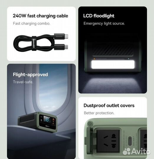 Портативный аккумулятор Baseus 140W/220V 48000 mAh