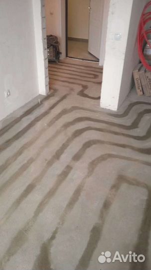 Монтаж теплого пола в готовую стяжку