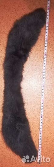 Воротник из натурального меха большой и пушистый