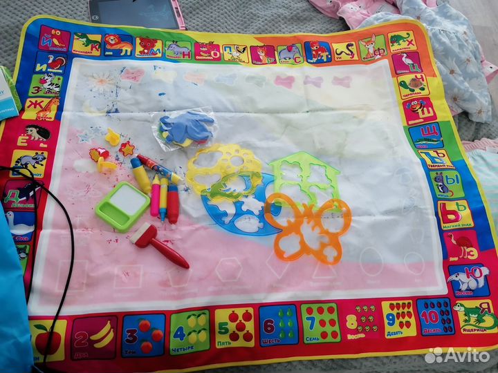 Развивающий коврик рисование водой