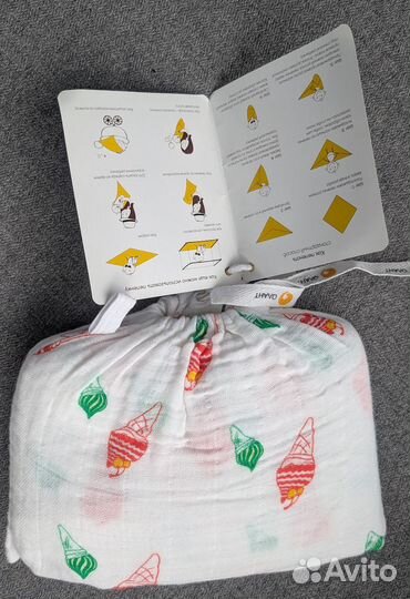Муслиновая пеленка Олант новая, 120х120см