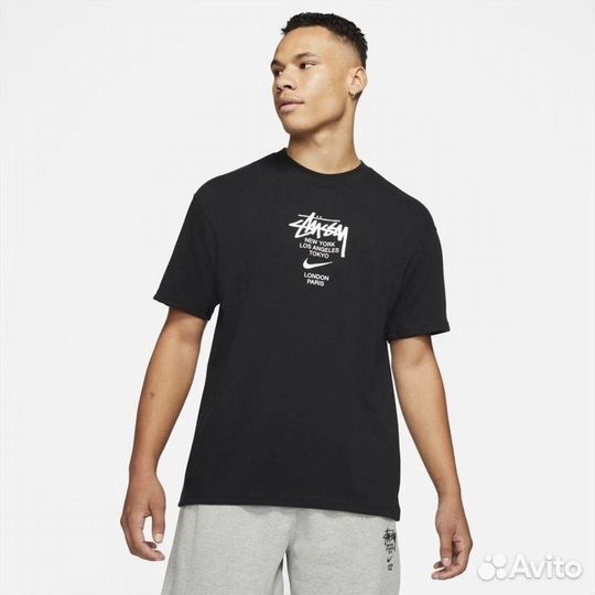 Футболка Nike x Stussy черная (XL)