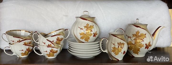 Чайный сервис дулево СССР кленовый лист