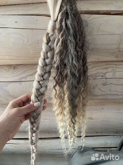 Хвост волосы на резинке