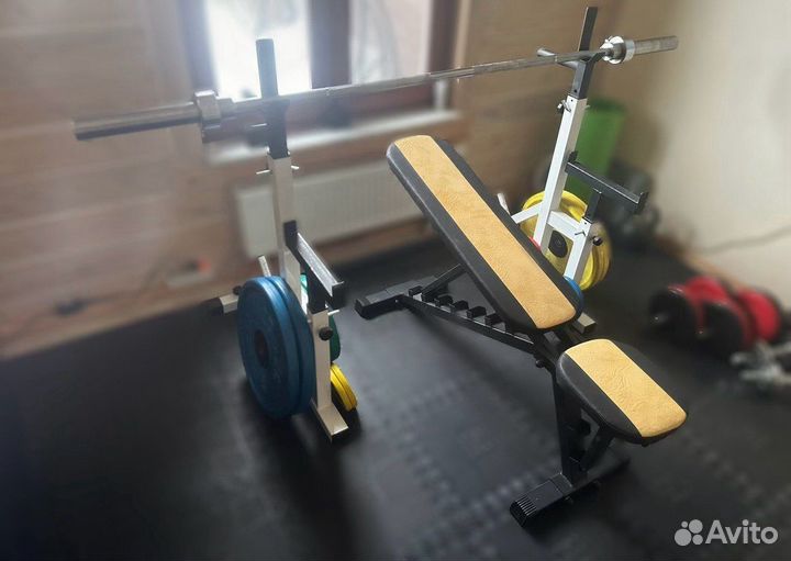 Стойки + гриф + скамья