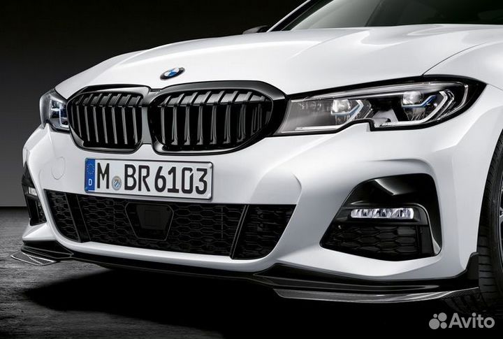 Чёрная Решётка радиатора BMW 3 G20 N1 8075665-17