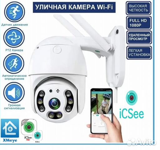 Ip wifi камера+разъемы+инст на рус.+адаптер