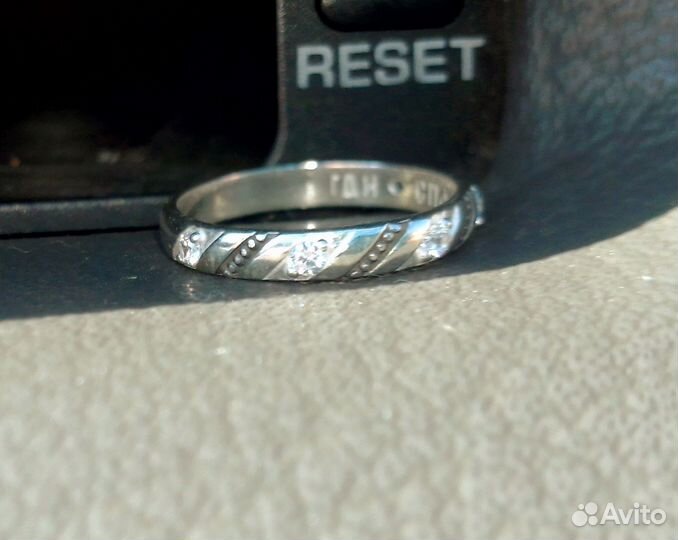 Кольцо спаси и сохрани серебро585 проба