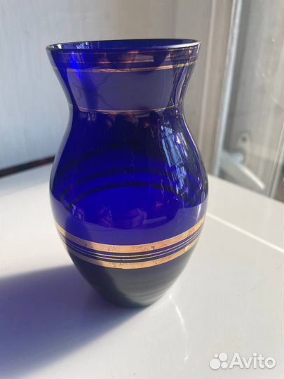 Вазы цветное стекло, СССР, винтаж