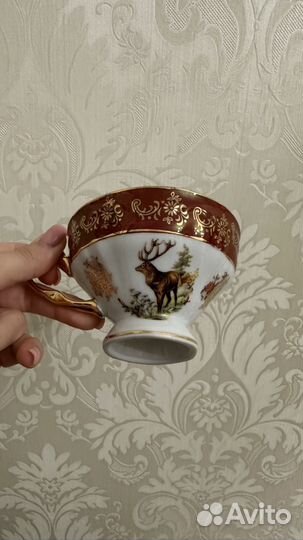 Сервиз чайный Охота красная