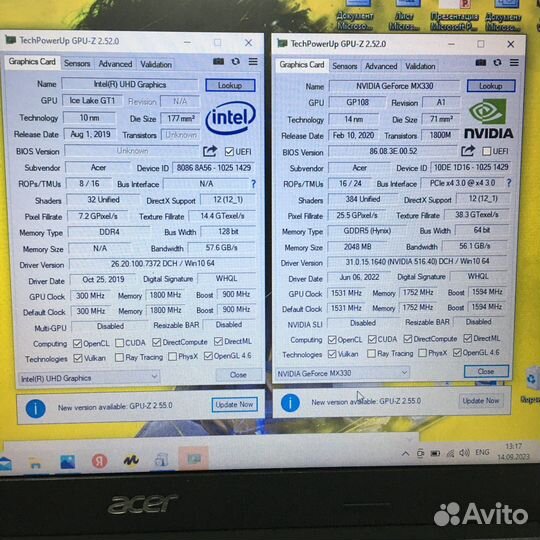 Acer 15.6 i3 1005G1/NvidiaMX330.2Gb/8Gb/SSD256