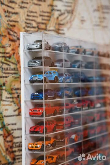 Полка для машинок Hot wheels Matchbox акрил