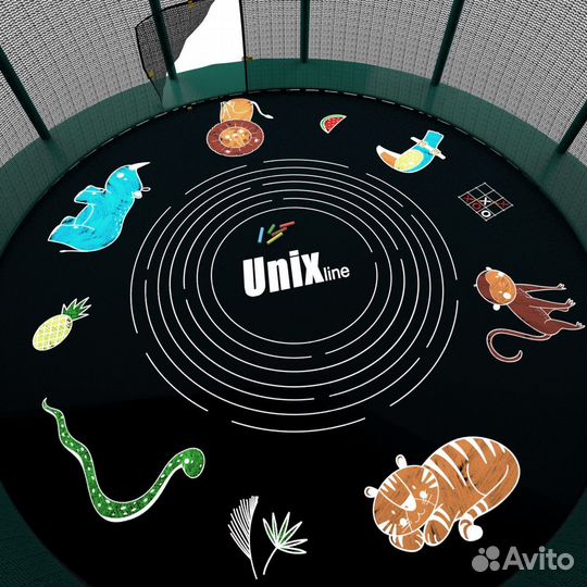 Батут unix line supreme game 14 ft (green)