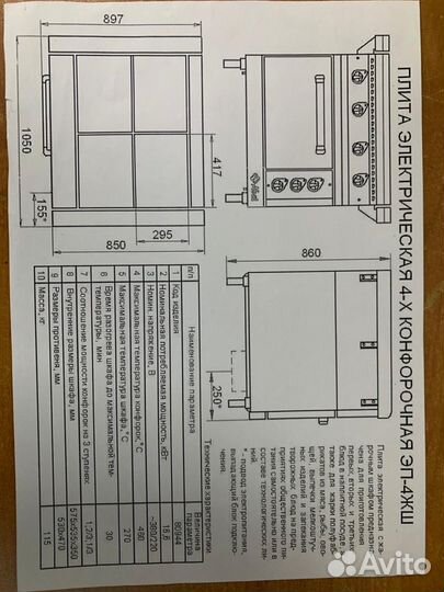 Продам плиту электрическую эп-4жш