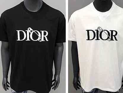 Футболка Dior 2022 pin черн/бел оверсайз S-XXL