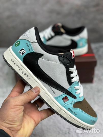 Кроссовки Nike air jordan 1 retro low кактусджек