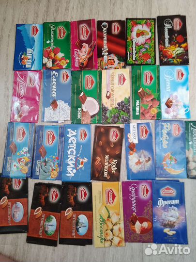 Обертки от шоколада 90х годов