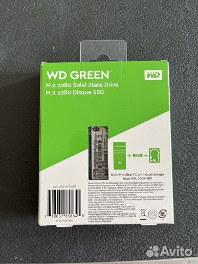 Ssd wd green 240 gb m2 новый