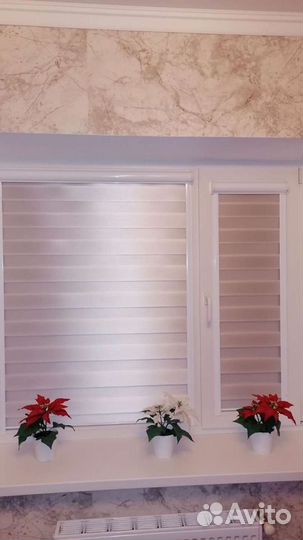 Рулонные шторы день ночь 80