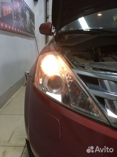Nissan Murano тюнинг фар, замена ламп