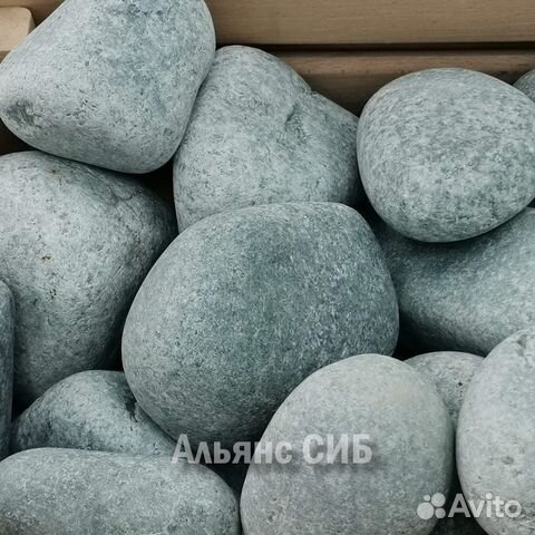 Жадеит для бани галтованный отборный