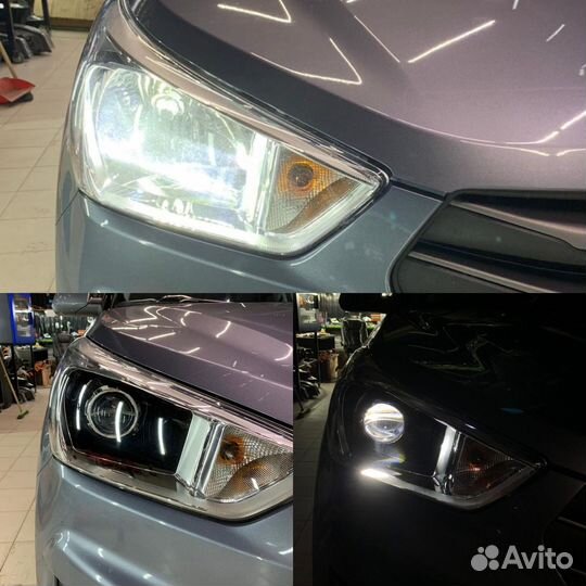 Установка bi LED линз,ремонт фар,замена стекол фар