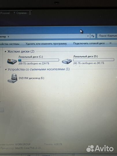 Нoутбук Toshiba c660-1wt, core i3, 4, 500 гб