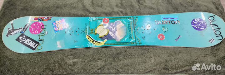 Сноуборд Burton комплект с креплениями и чехлом