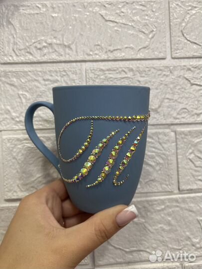 Кружка со стразами lux