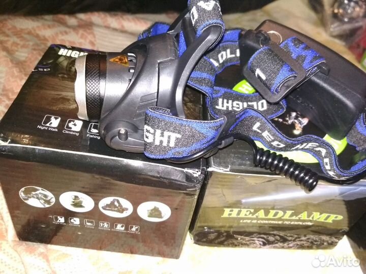 Фонари налобные новые 18650