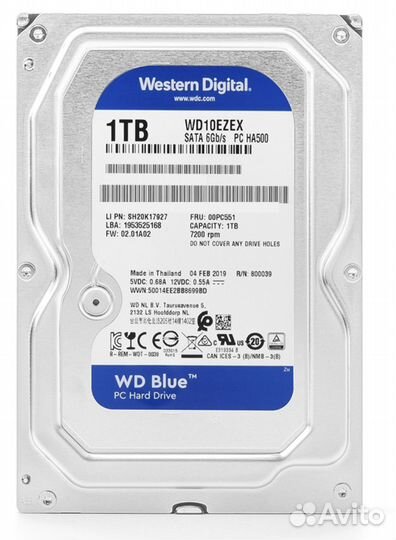 Жесткий диск 1 тб WD blue