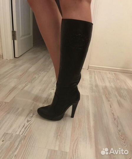 Сапоги кожаные