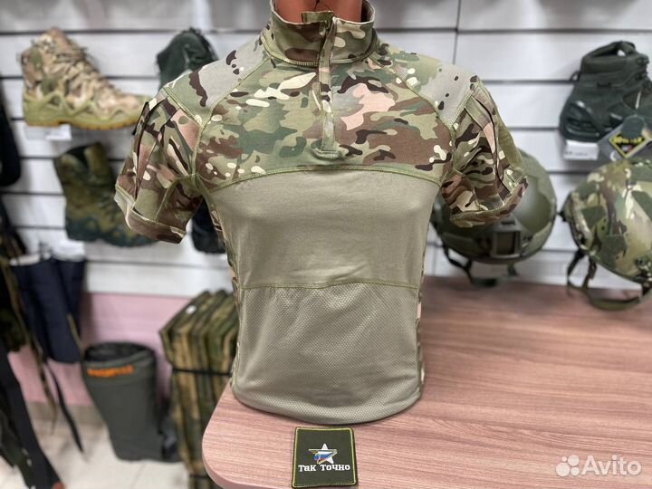 Тактическая боевая рубашка-футболка с кор. рукавом