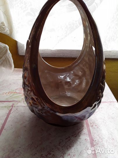 Вазы д/цветов (Богемия, лоз). Посуда СССР