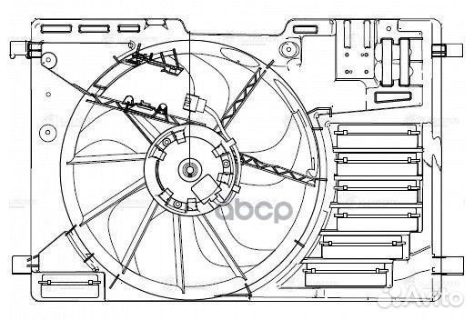 Вентилятор радиатора ford kuga II 13- (с кожухо