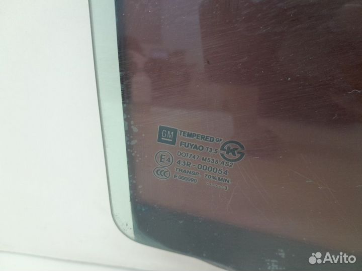 Стекло двери задней правой Chevrolet Cruze J300 20