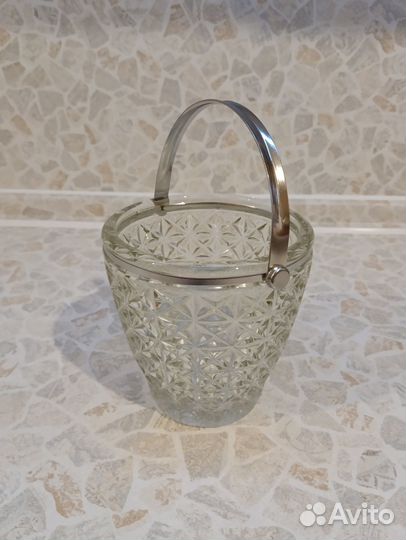 Конфетница с металлической ручкой СССР