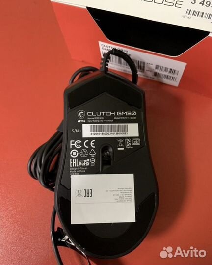Игровая мышь MSI Clutch GM30 новая