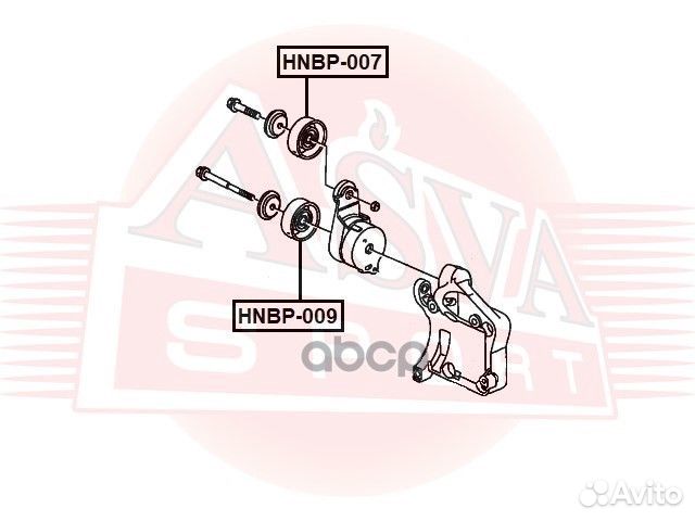 Ролик натяжной hnbp009 asva