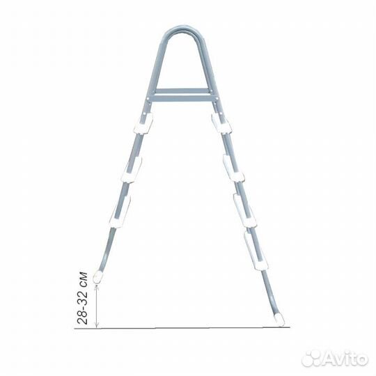 Лестница для вкопанного сборного бассейна 125 см