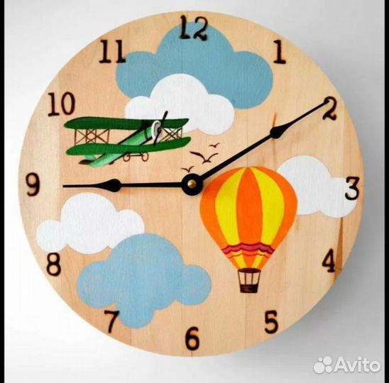 Часы детские из дерева