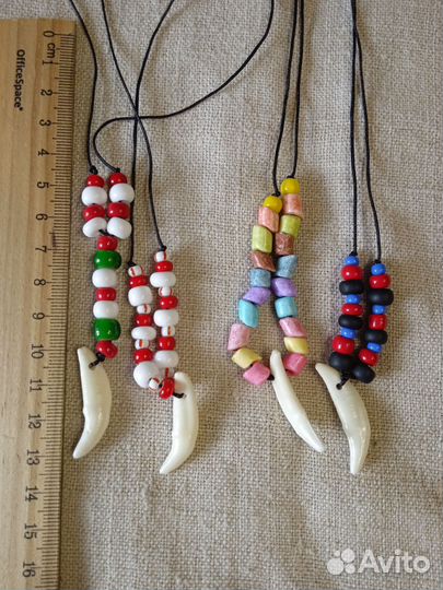 Украшение настоящий клык волка