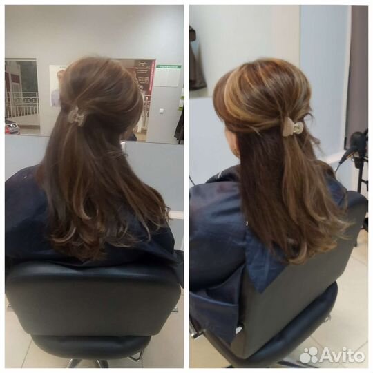 Модель на окрашивание волос и стрижки