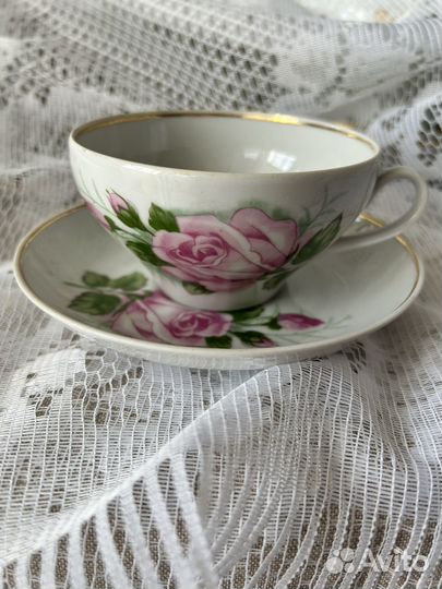 Чашка с блюдцем СССР дулево