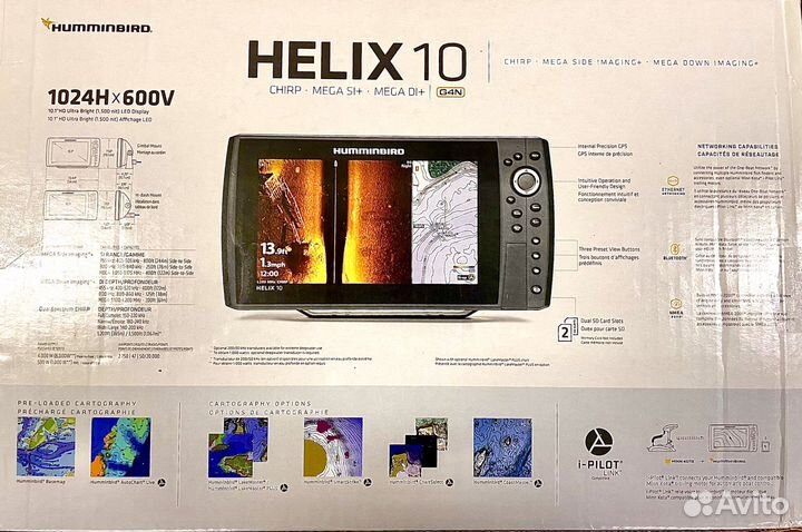 Эхолот Humminbird Helix 10 G4 mega SI+ GPS