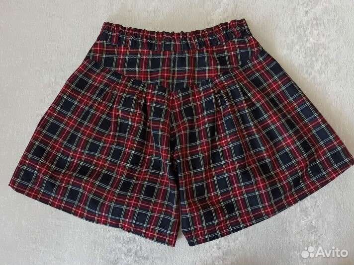 Шорты юбка новые шотландка