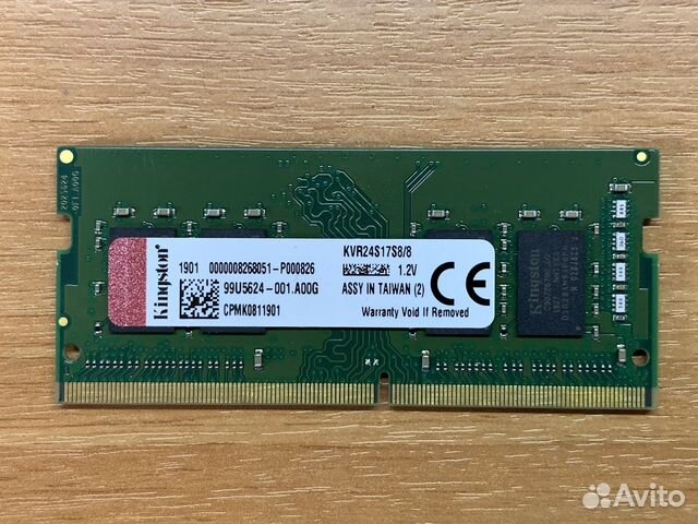 Память для ноутбука 8GB DDR4 2400MHz Kingston