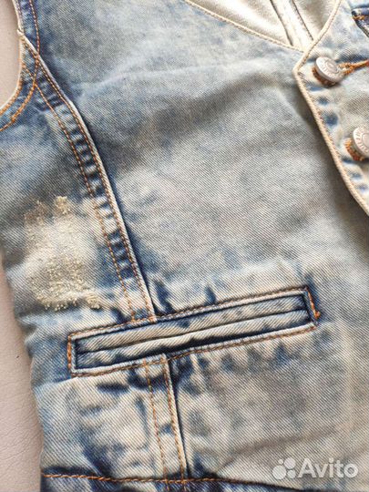 Жилет Gulliver джинсовый для мальчика 122