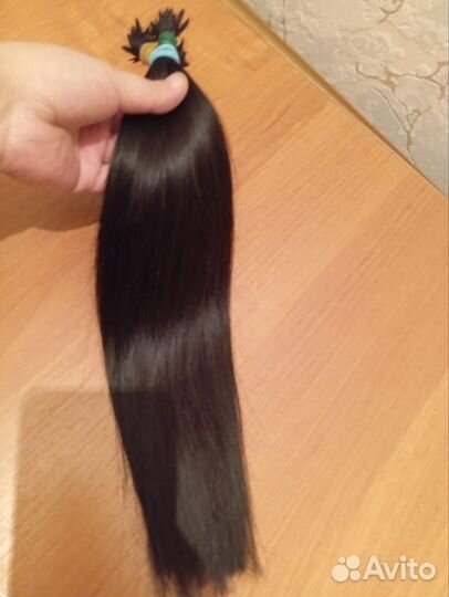 Волосы для наращивания 40 см чёрные